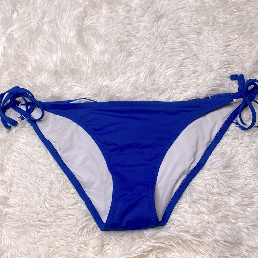 Lands' End Royal Blue String Bikini Bottoms Size Large (14-16)